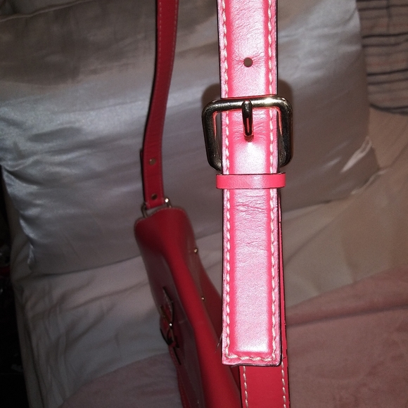kate spade red satchel style smooth leather UNIQUE!!! - Picture 8 of 16